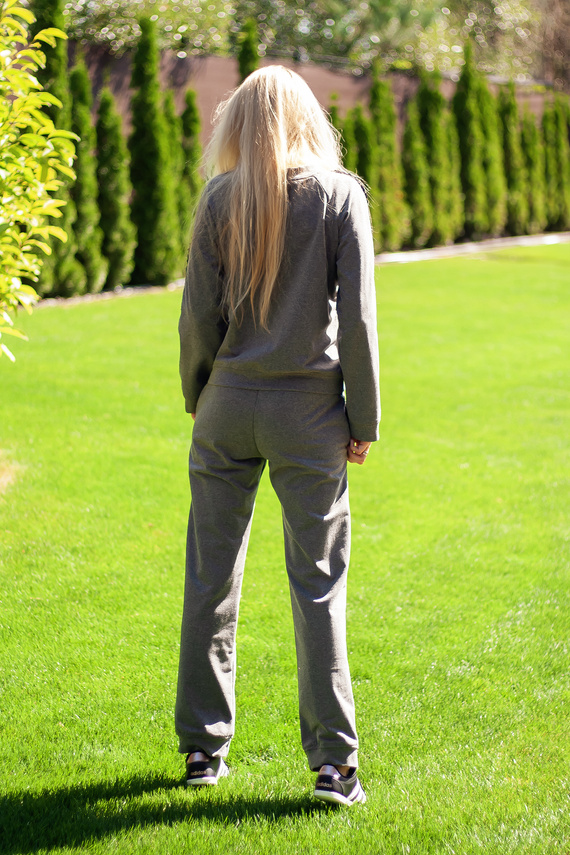 Set trening Antao Mirale dama, bumbac cu elastan, productie poloneza - gri