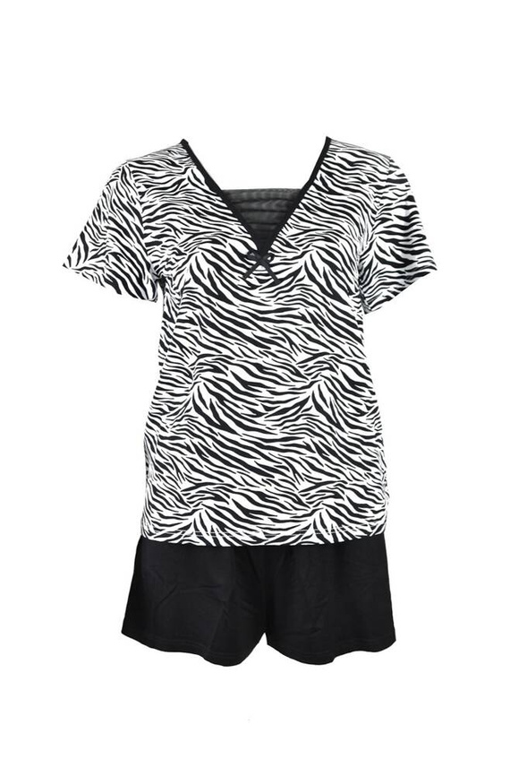 747 Savannah Pijama de damă De Lafense - alb-negru