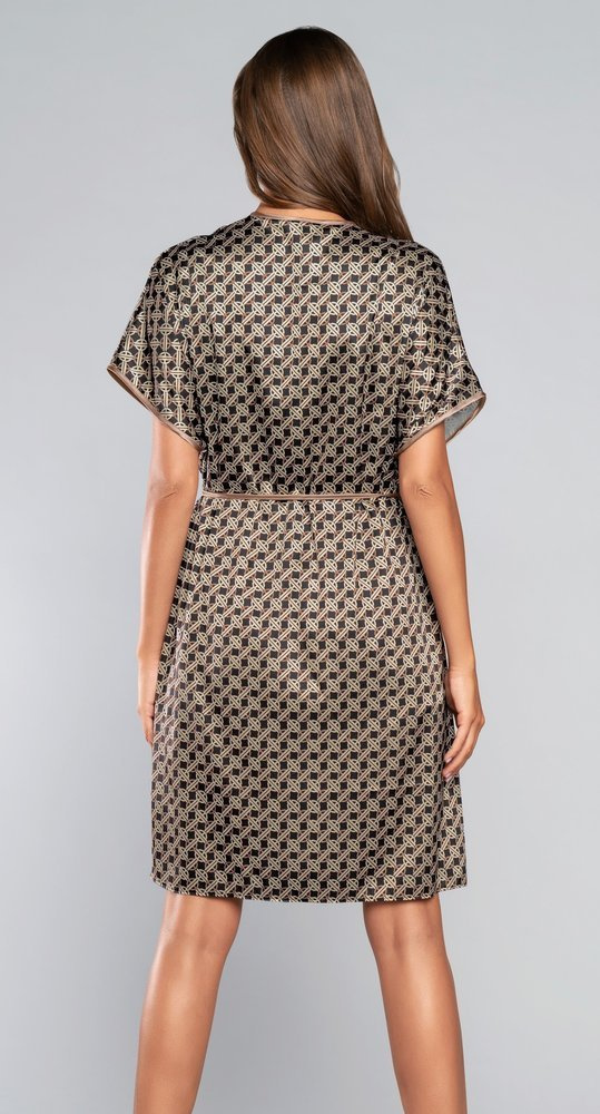 Ellipse halat de baie cu mânecă scurtă Italian Fashion - maro