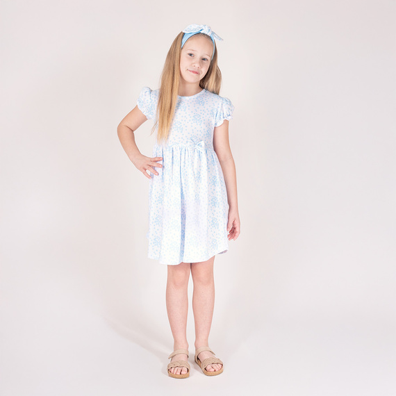 213167 Rochie cu maneca scurta "Nelly" Nicol - albastra