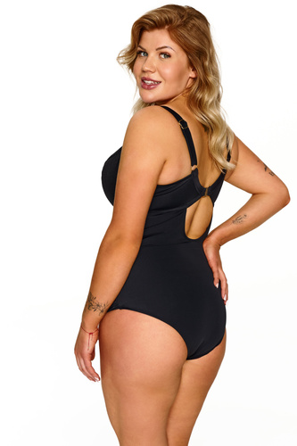 Kostium jednoczęściowy Rosalia Big Lupoline negru modelator pentru bust mare