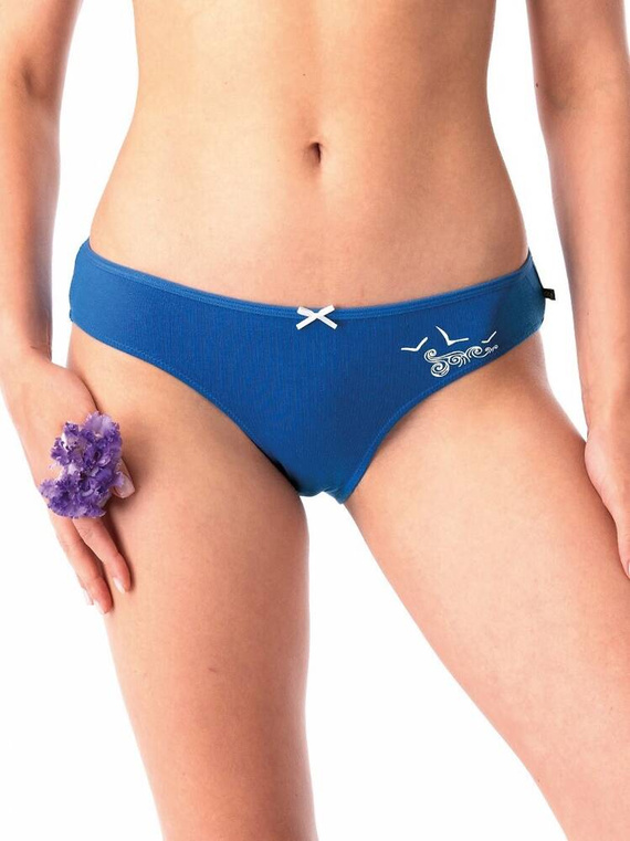 LPR 723 A'2 Slip dama pachet de 2 Key, bleumarin si alb