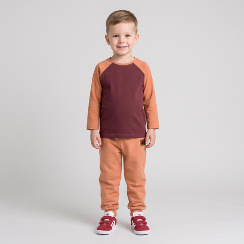 228143 Nicol FARMA Bluză băieți raglan bumbac maro închis