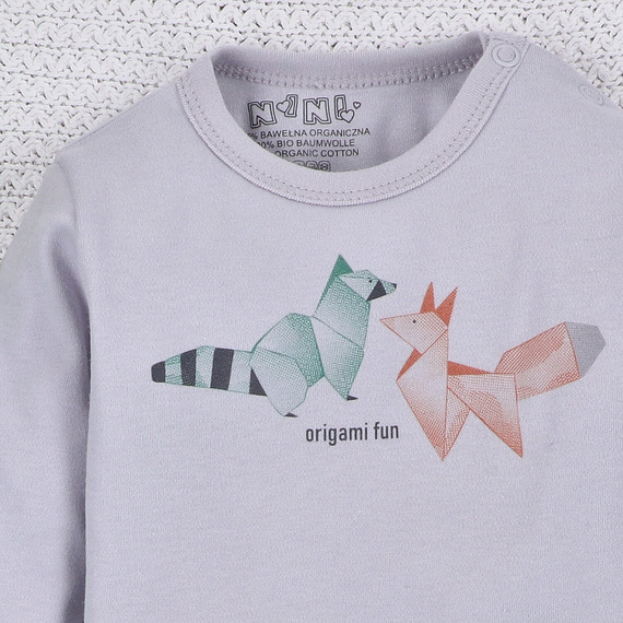 ABN-5384 Body Fun Origami din bumbac organic Nini gri