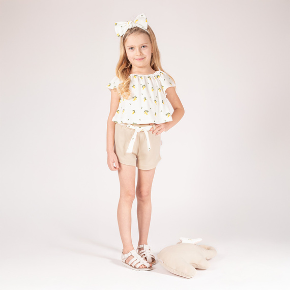 212138 Bluză cu mâneci scurte „Tola” Nicol - crem