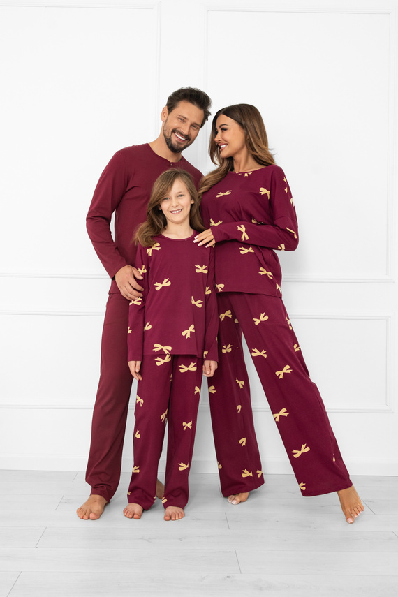 Kwadro Pijama pentru femei Italian Fashion - bumbac, mânecă lungă și pantaloni