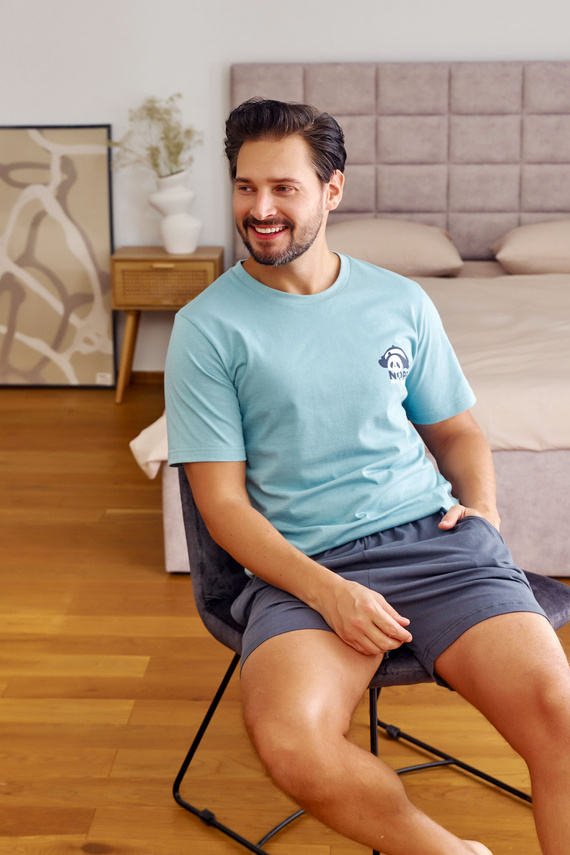 7232 Pijamale pentru bărbați Doctor Nap - albastru ca gheață