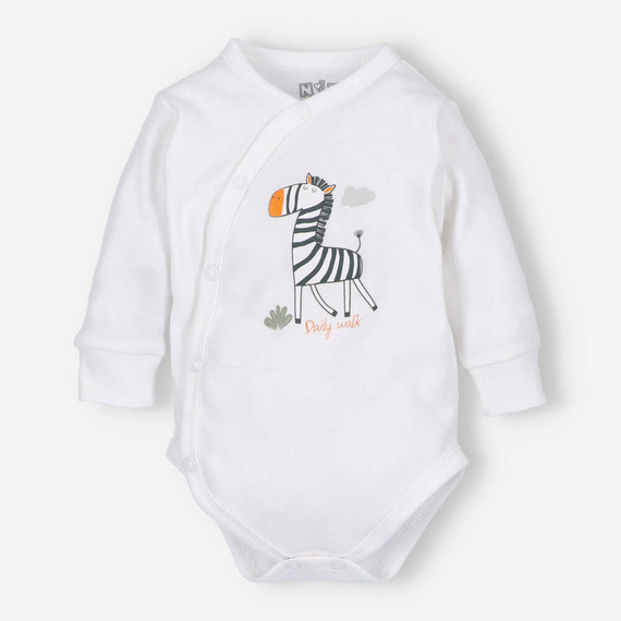 ABN-5322/ECR Body plic din bumbac organic ecru Zebra Nini