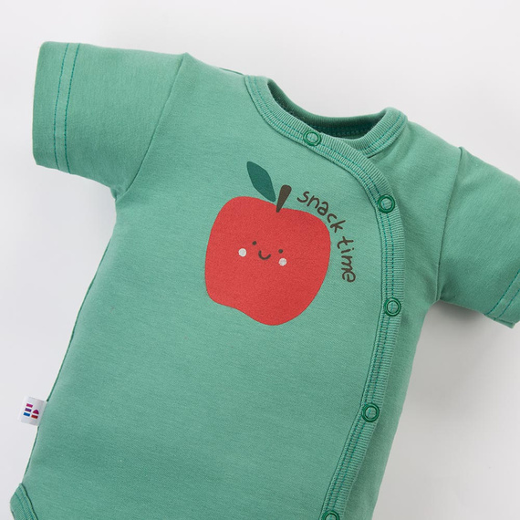 Body bebeluși Eevi Snack Time mânecă scurtă bumbac elastic comod