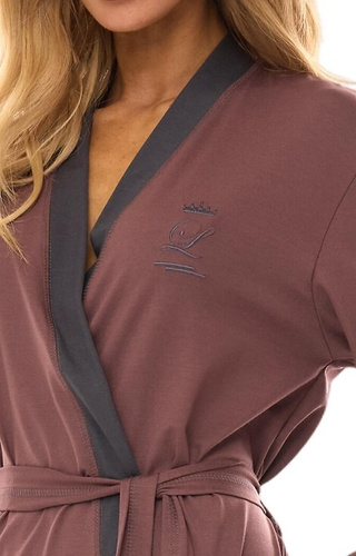 2505 L&L halat de baie lung dama - prune