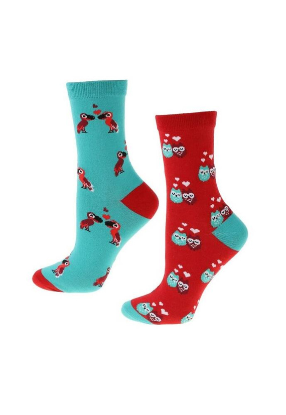 CSLW300-018/2 Ciorapi dama Valentine's Day Moraj - albastru rosu