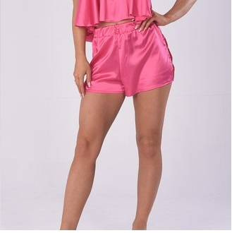 Magenta Top+Shorts Komplet damski Anais