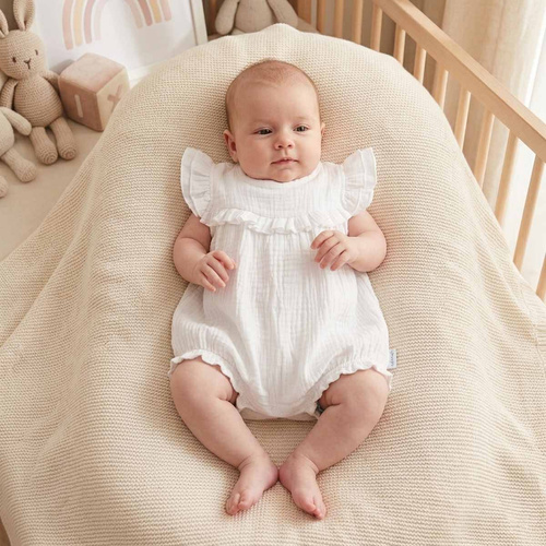Nicol 224225 Salopetă pentru bebeluși din mușelin, bumbac, ușoară, pentru vară