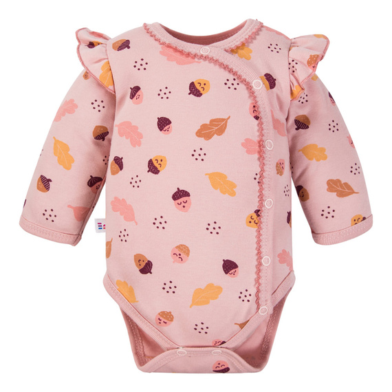 Body Wrap pentru copii Fluffy Tails Eevi – Roz, mâneci lungi, volane