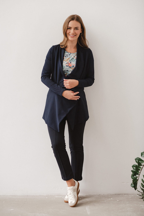 Cardigan de maternitate Mama Wrap Milk&Love, bleumarin