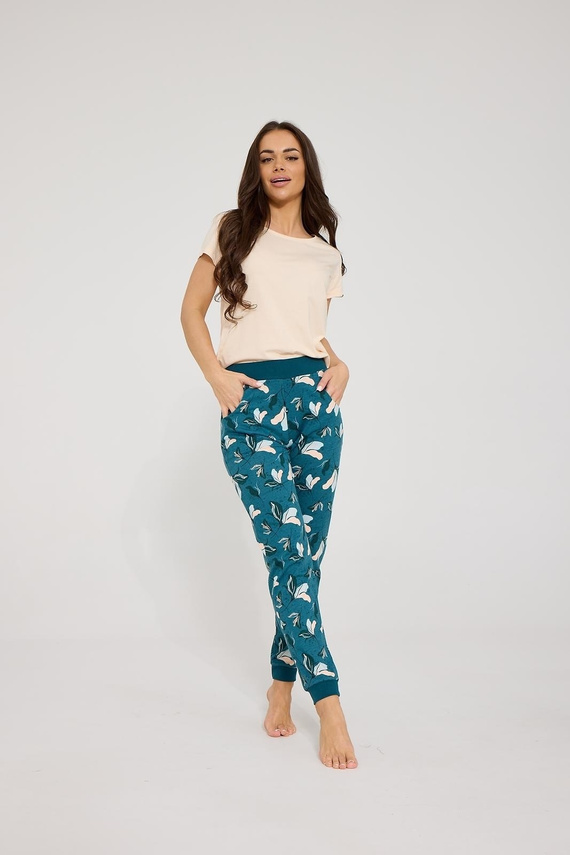Cornette Betty 355/512 pijama damă 3 piese 100% bumbac marine