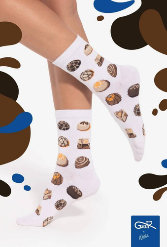 U04.M. Șosete unisex Wedel Gatta - bianco 01/01