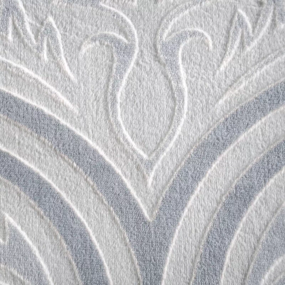 Lenjerie de pat din velur Flano 5, ornamente Euro perdele, gri