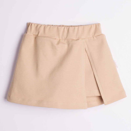 163871 Nicol Fustă-pantaloni scurți bej pentru fete, bumbac, pentru vară