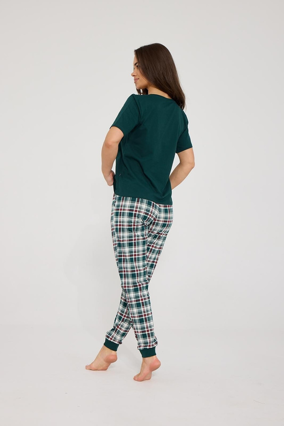 Pijamale damă Cornette 1105/497 Floris 2 roz, 100% bumbac, 3/4